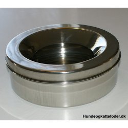 Non-spild hundeskl i rustfrit stl